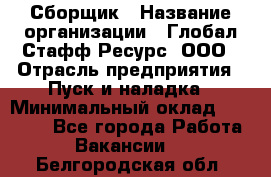 Сборщик › Название организации ­ Глобал Стафф Ресурс, ООО › Отрасль предприятия ­ Пуск и наладка › Минимальный оклад ­ 45 000 - Все города Работа » Вакансии   . Белгородская обл.